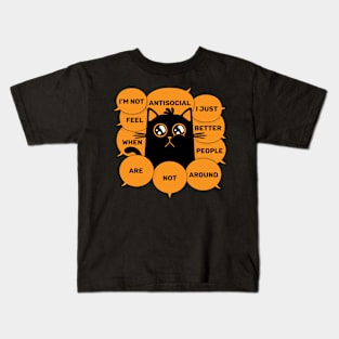 Antisocial Cat Kids T-Shirt